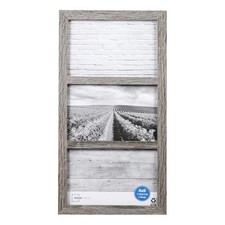 Rustic Gray Gallery 3 Photo Linear Program Wall Frame 4x6 Picture Frame