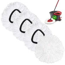 4 Pack Spin Mop Replacement Head Mop Refill Compatible with Oceda Triangle Sw...