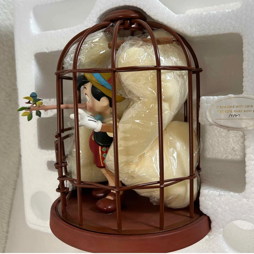 Disney Classics Collection Pinocchio & Jiminy Cricket Figurine in Cage 1202881 - Image 3 of 4
