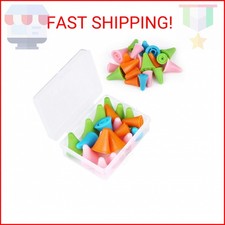 20 PCS Knitting Needles Point Protectors/Stoppers with Plastic Box, Include 10 S