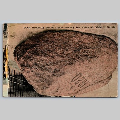 Postcard Plymouth Rock Pilgrims Landed 1620 Massachusetts