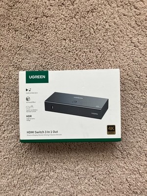 UGREEN HDMI Switch 3 In 1 Out 4K HDMI - New - 4K 60Hz