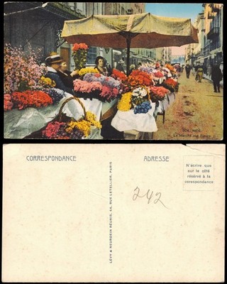 CPA Nizza Nice Le Marche aux Fleurs. 1915
