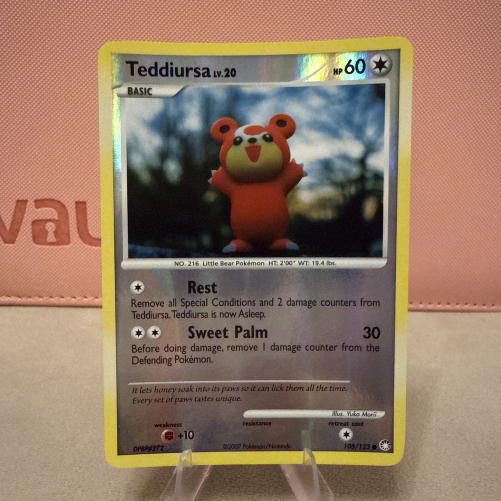 Pokémon TCG Teddiursa Mysterious Treasures 105/123 Reverse Holo Common Nintendo