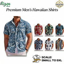 Men's Hawaiian Shirt Short Sleeve Floral Button Down