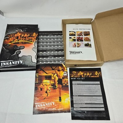 BEACHBODY INSANITY WORKOUT 13 DISC DVD EXERCISE FITNESS PROGRAM BROCHURES