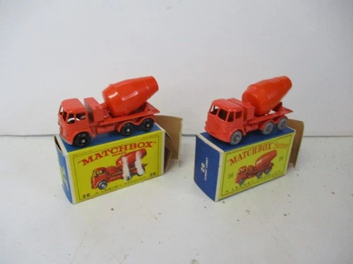 Matchbox Lesney Regular Wheels 2X #26-B Foden Concrete Truck- GPW or BPW, boxed