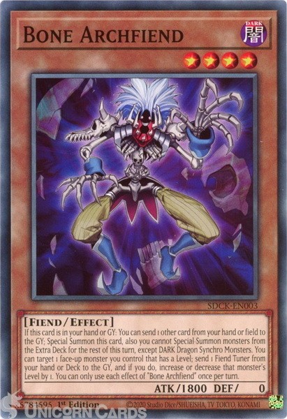 SDCK-EN003 Bone Archfiend :: Common 1st Edition YuGiOh Card