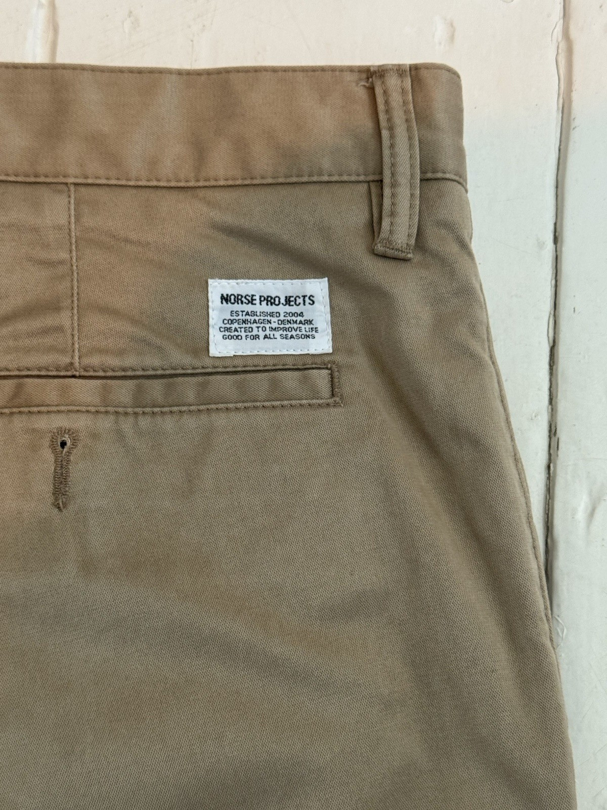 Norse projects biege aros slim heavy chino w button fly Men's size 36 image 7