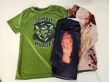 Boy's Zombie Costume Size Medium 7 8 - 3 Pieces Shirts and Pants