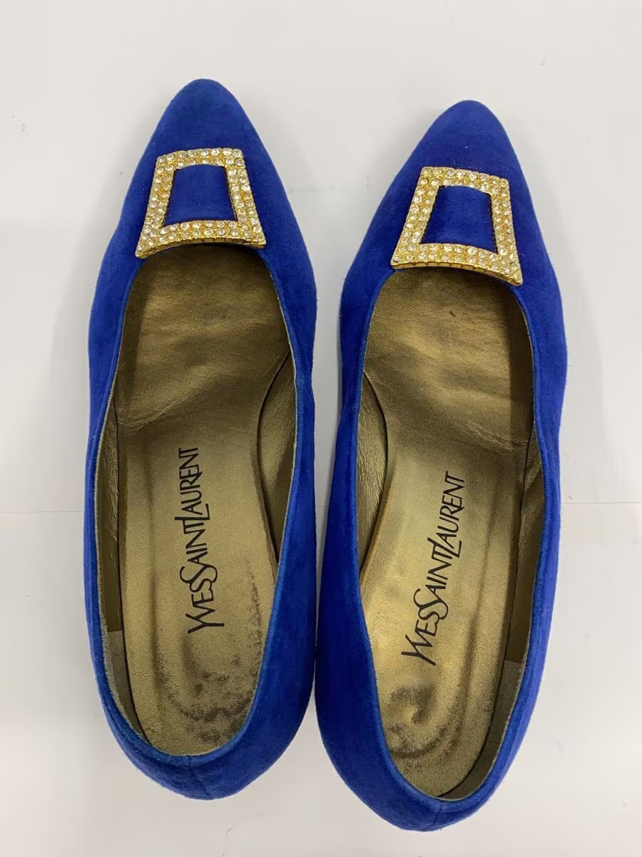 Yves Saint Laurent Pumps 37.5 Blu Suede Jlt31 thumbnail 3