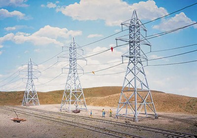 Walthers Cornerstone HO High-Voltage Transmission Tower pkg(4) Kit 2-1/ 933-3121
