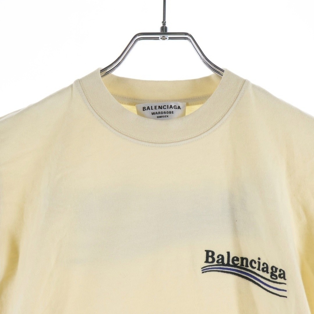 BALENCIAGA Political Campaign Logo short sleeve T-shirt cream-colored Used ab351 thumbnail 3