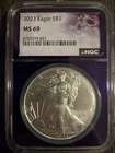2023 American Silver Eagle S$1 NGC MS69 1 Oz Silver