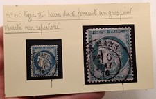 Timbre France Cérès 25c bleu n°60 type III  variété non répertoriée