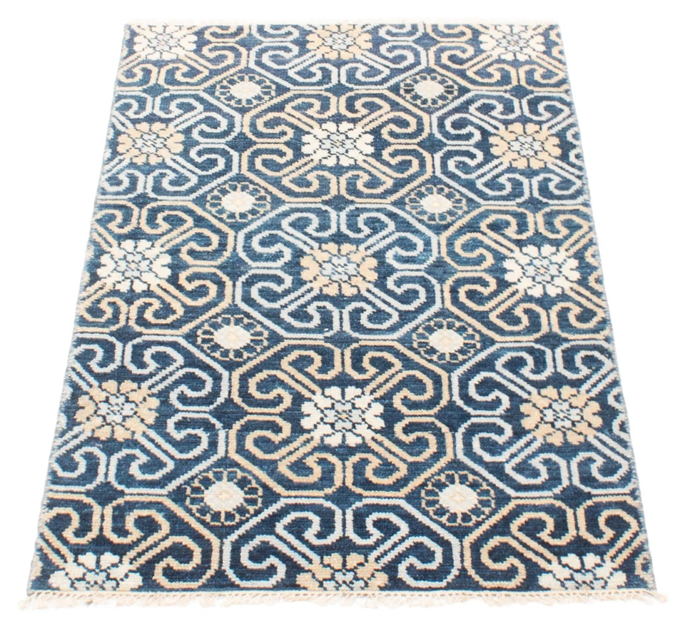 Hand Knotted Area Rug 3'0" x 4'10" Traditional Oriental Wool Carpet - Image 3 of 4