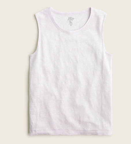 J. CREW LINEN MUSCLE TANK TOP SIZE MEDIUM MISTY LAVENDER NWT 491368000014 |  eBay