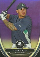 2013 Bowman Platinum Chrome Prospects Purple Refractors #BPCP86 Stefen Romero