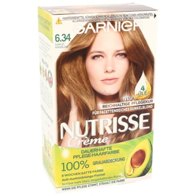 Garnier Nutrisse Cremehaarfarbe 6.34 Dark Honey Blonde