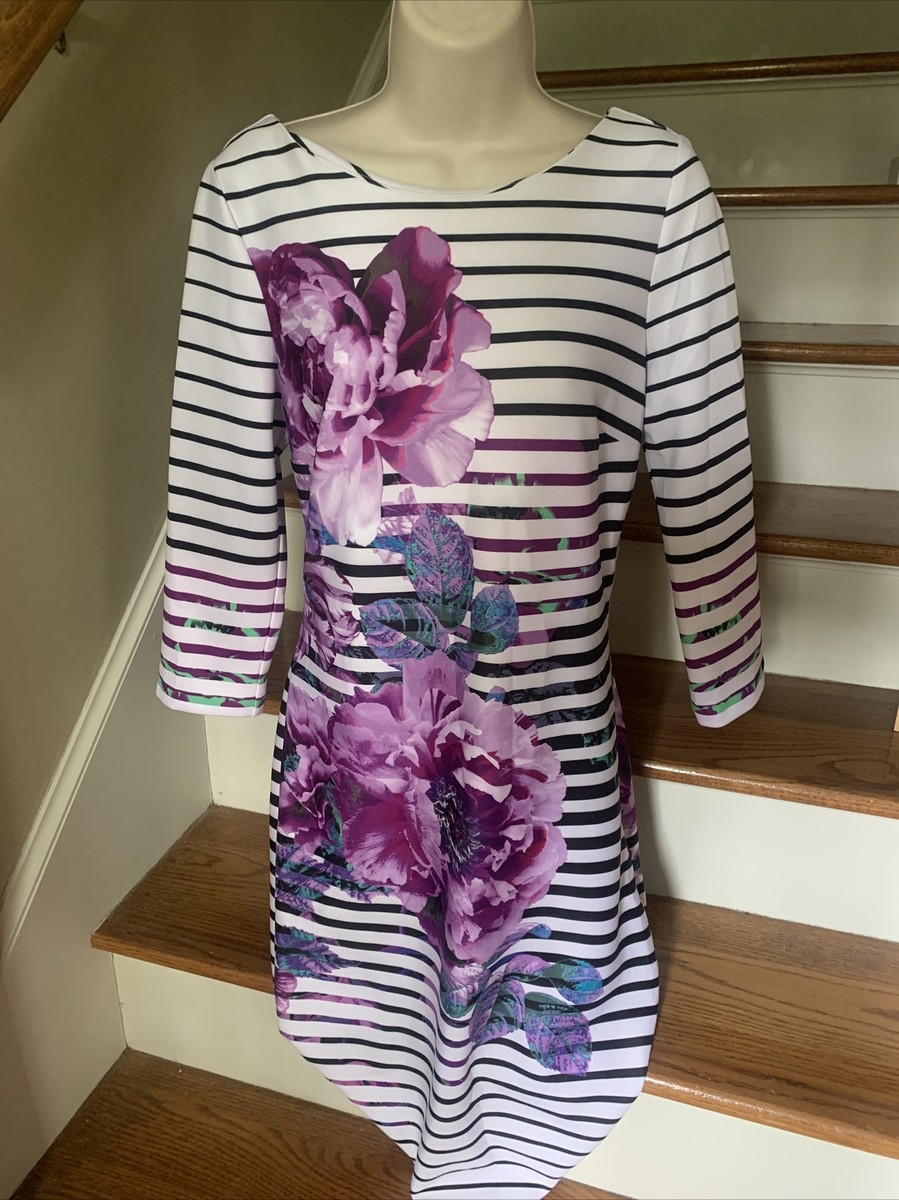 beige by eci striped dress Sexy Side Zip Accent Zebra Stripe BIG PURPLE ROSE 6 ❤️tb5m36 elegant party wear Sherri Hill 56270 Sweetheart Size:10/42 model is a true