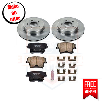 Powerstop KOE1720 Rear Brake Disc and Pad Kit 5 Lugs for 05-20 Chrysler 300 C