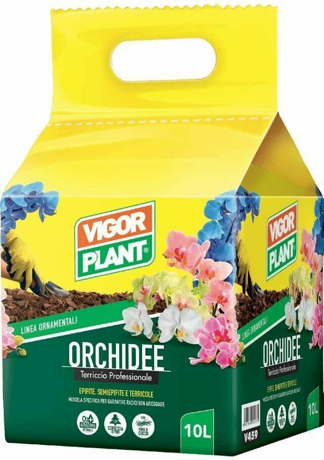 VIGORPLANT Terriccio 10LT orchidee Phalaenopsis Cymbidium Cattleya falenopsis