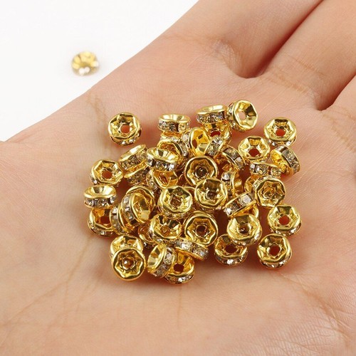 50pcs Ab Rhinestone Balls Multicolor Crystal Round Loose Spacer Beads Accessory - Picture 39 of 54