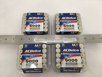 (120) NEW AA Batteries AC Delco Super Alkaline (4 x 30pk) ACDelco - Expire 2034