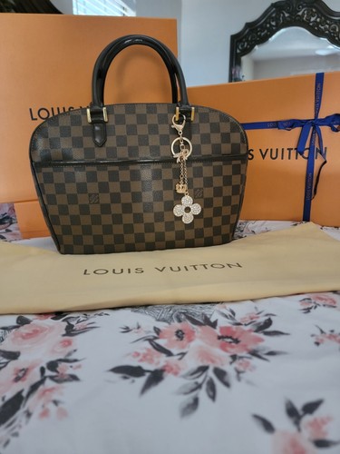 AUTHENTIC LOUIS VUITTON Damier Ebene Sarria Handbag Purse Tote Bag Preowned 