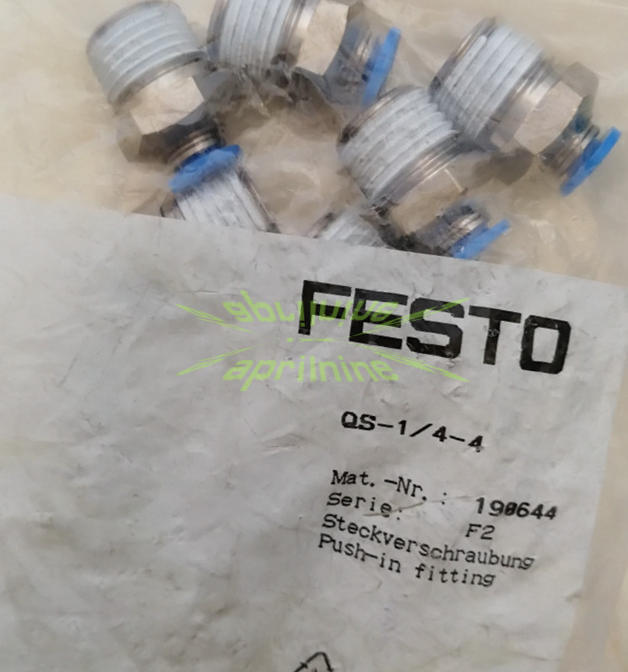 10PCS New FESTO QS-1/4-4 190644 Push-in Fitting