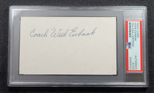 Coach WEEB EWBANK Signed 3x5 Inch Index Card-NEW YORK JETS-PSA Slabbed