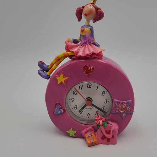 Little Princess 5.5 Inch Colorful Whimsical Battery Alarm Clock Tested Works - Video 1 of 1