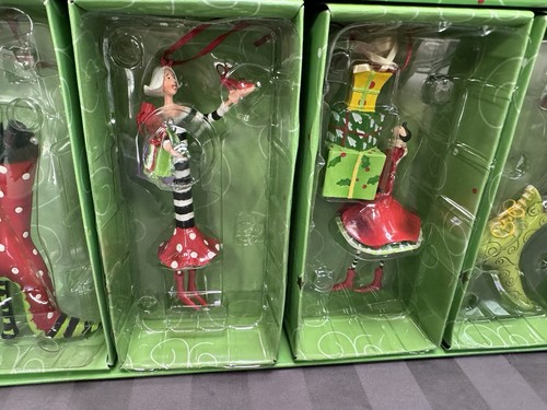 Dept 56 LOLLYSTICKS Set of 6 Kym Bowles Christmas Ornaments NIB Shoes/Purses - Picture 4 of 6