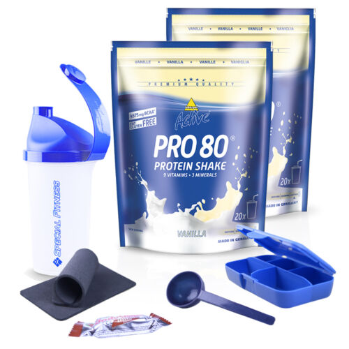 ++ 2 x INKO Active Pro 80 Protein Protein Shake, 2 x 500g + BONUS ++ - Picture 1 of 1