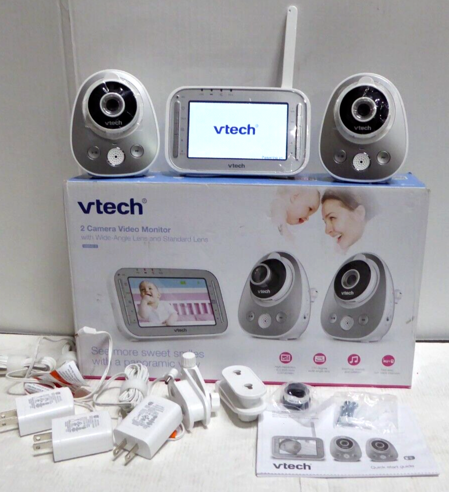 VTech VM342-2 Expandable Baby Monitor with 2 Cameras and Wide Angle Lens