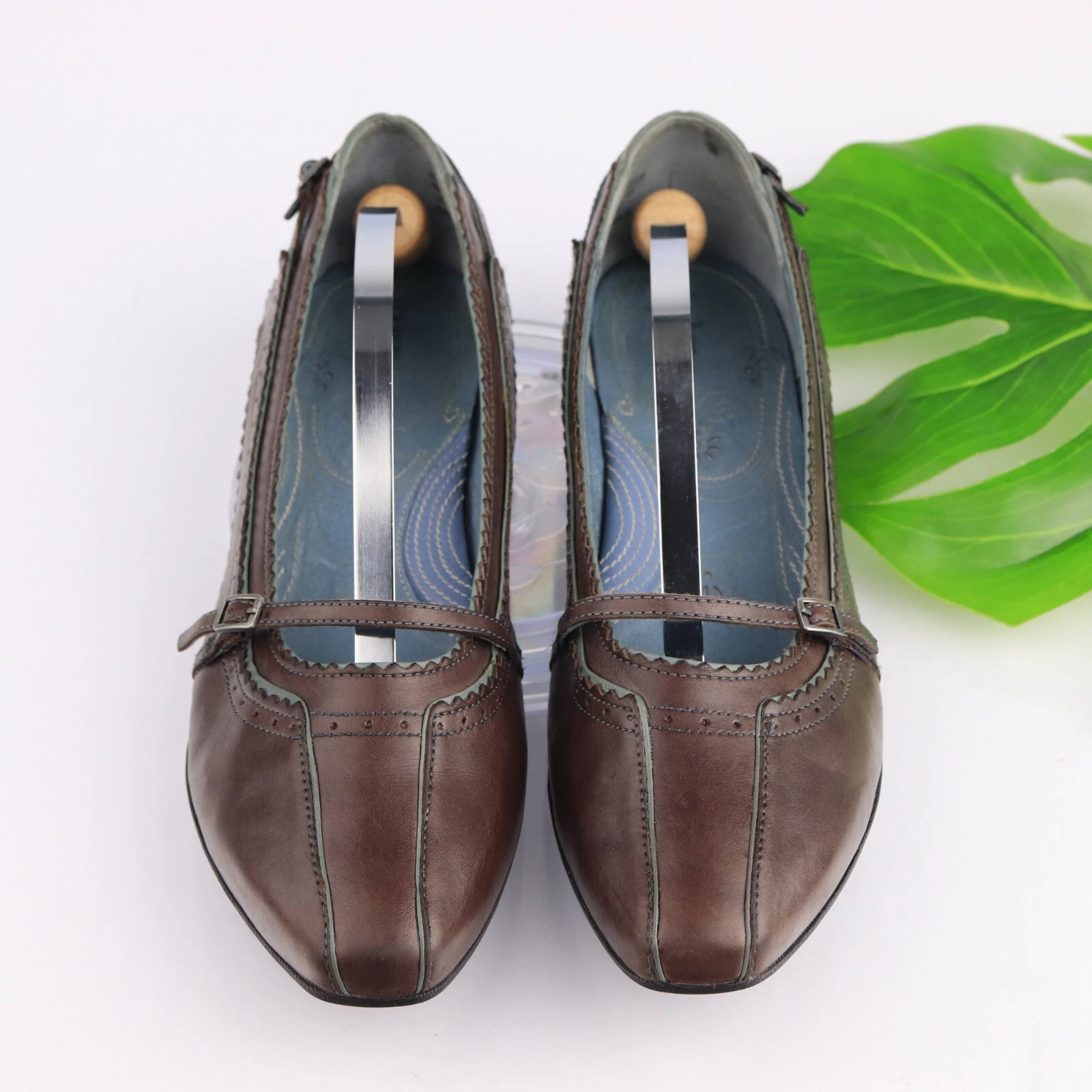 Mocassino comodo da donna marrone Clarks Indaco Mary Jane taglia 8 5 in pelle