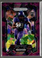 2024 Panini Prizm Draft Picks Prizms Purple Ice #158 Emani Bailey /149 