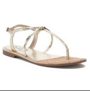 sam edelman gold flat sandals