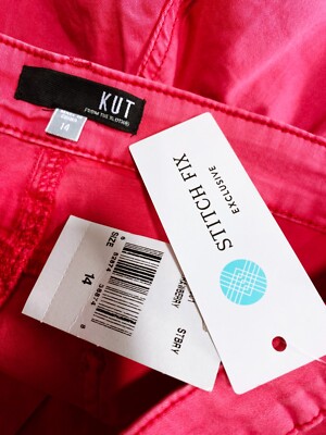 ラッキー Kut From The Kloth Womens Jeans 14 Strawberry Pink Stretch Button