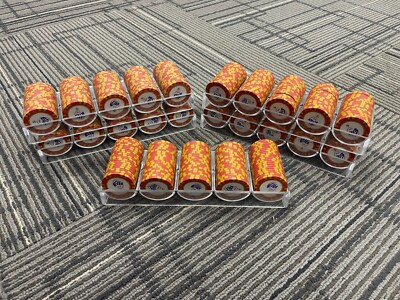 $5 Poker Chips Lot Of 500 Elks Casino (USED)