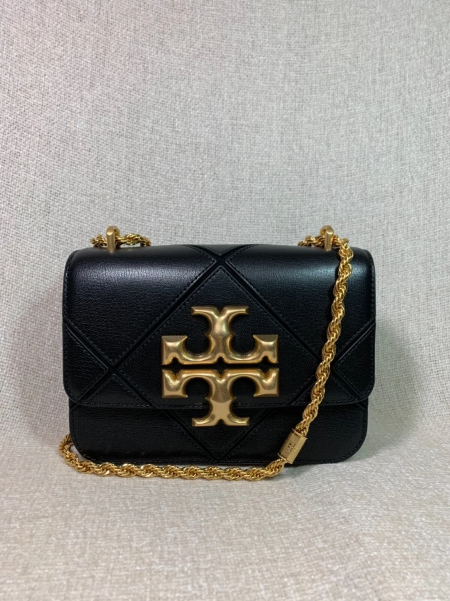 NWT Tory Burch Black Small Diamond Quilted Eleanor Convertible