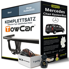 Für MERCEDES Citan Kasten/Bus W415 Anhängerkupplung starr +eSatz 7pol 12- NEU Für MERCEDES Citan Kasten/Bus W415 Anhängerkupplung starr +eSatz 7pol 12- NEU