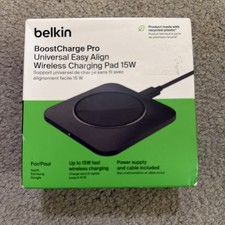 Belkin BoostCharge Pro 15W Qi Wireless Charging Pad, Fast Charge, USB-C