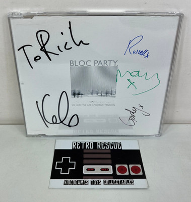 Bloc Party Signed CD So Here We Are Single Kele Russell Matt Gordon Autograph