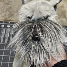 Russ Berrie Schnauzer Terrier Gray Puppy Dog 12  Plush Stuffed Animal Toy