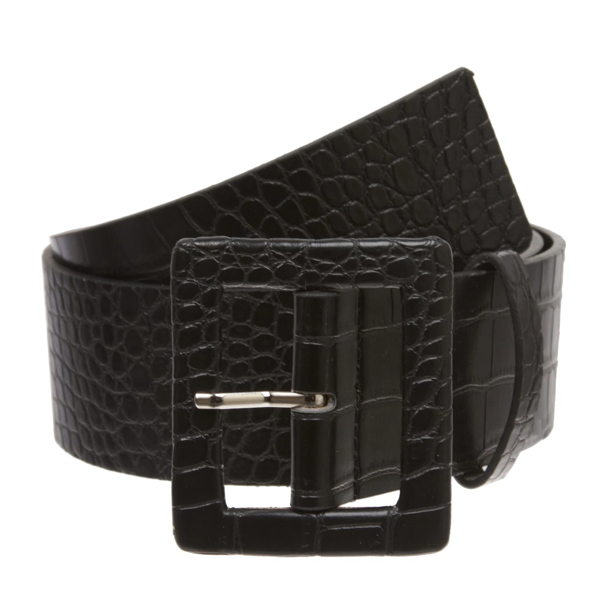 Patent Black Wide Waist Corset Belt - Mila Schon Vintage Runway 25-28\