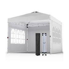 10x10 Pop Up Canopy Clearance, 1-Person Setup Instant Outdoor Canopy Tent wit...