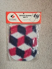 Skilcraft Shoe Shine Mitt Soft Orlon Cloth Hanger Loop NOS~ Vintage