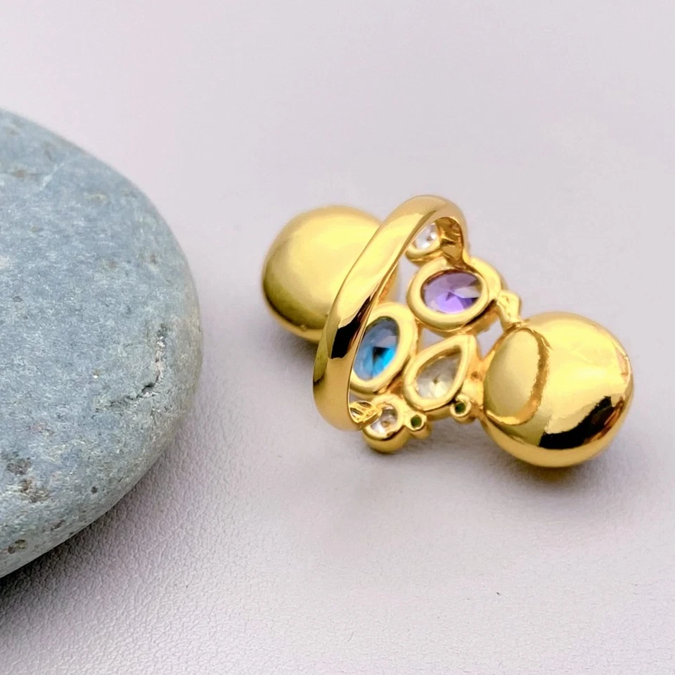 Anillos románticos para mujer de perlas naturales anillo ajustable multicolor circonita Foto 3 de 4