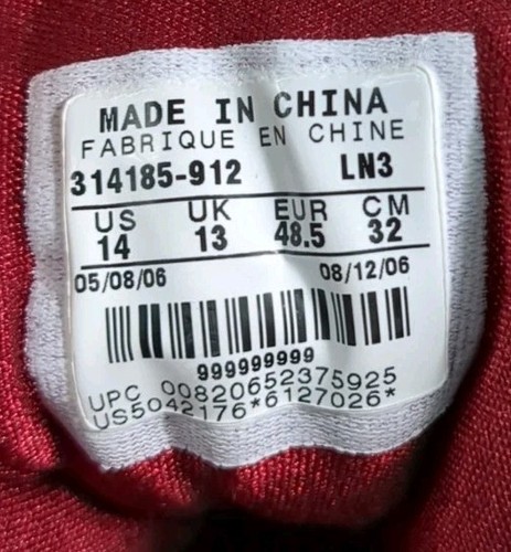 Nike Airmax Elite 314185-912 White & Red Lace Up Strap High Tops Men’s Size 14 - Picture 7 of 8